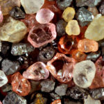 Sandprobe, Schwermineralseife aus Quarz, Granat, Ilmenit, Rutil u. Magnetit