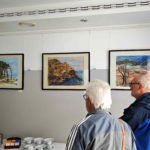 Ausstellung im Best Western Hotel in Plauen, September 2025, Rolf Kretzschmar im Gespräch